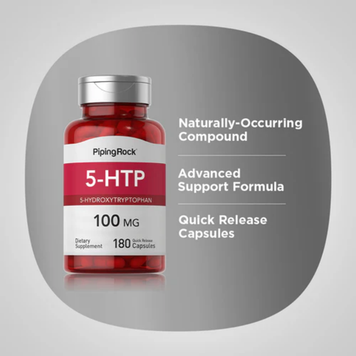 5-HTP, 100 mg, 180 Quick Release Capsules, 2  Bottles