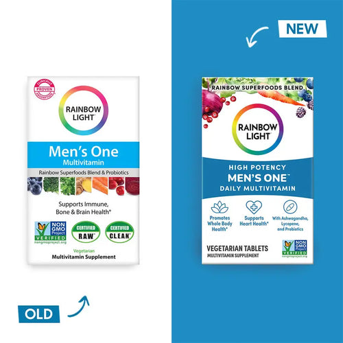 Men's One + Riktiga Matnäringsämnen, 120 Vegetariska Tabletter