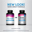 Two Neocell supplement bottles with a 'New Look' label on a light gray background