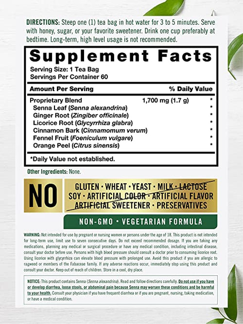 Tisana Lassativa alle Erbe, 60 Bustine