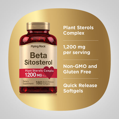 Beta Sitosterol, 1200 mg (per serving), 180 Quick Release Softgels Benefits