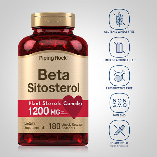 Beta Sitosterol, 1200 mg (per serving), 180 Quick Release Softgels Dietary Attributes