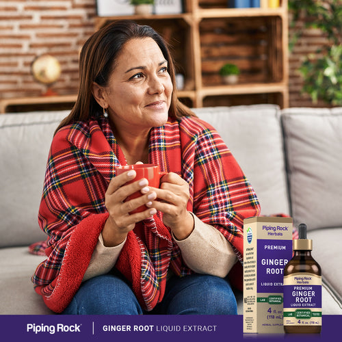 Ginger Root Liquid Extract Alcohol Free, 4 fl oz (118 mL) Dropper Bottle Lifestyle