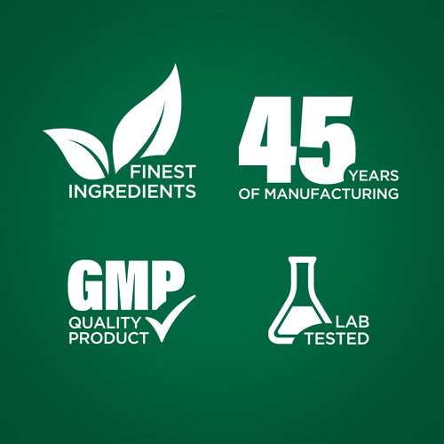 Set of quality assurance icons on a green background