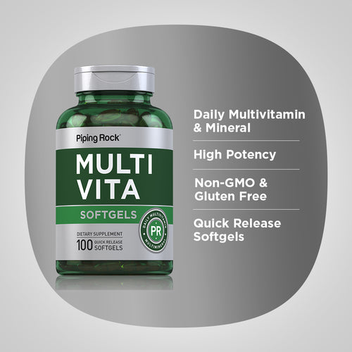 Multi-Vita (Multivitamin Mineral), 100 Quick Release Softgels Benefits