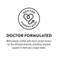 Logo and text for 'Doctor Formulated' on a white background