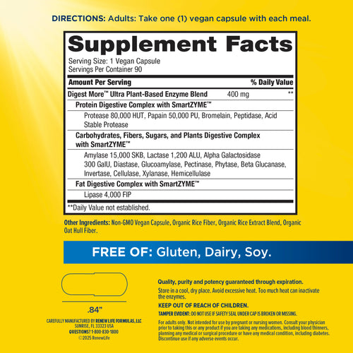 DigestMore Ultra Enzymer, 90 Veganska Kapslar