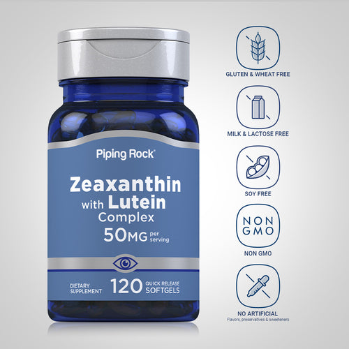 Zeaxanthin with Lutein Complex, 50 mg (per serving), 120 Quick Release Softgels Dietary Attributes