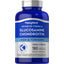 Blue supplement bottle labeled 'Piping Rock' with 'Glucosamine Chondroitin' on a white background