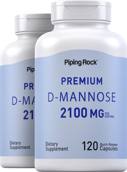 D-mannoza  2100 mg (na porcję) 120 Kapsułki o szybkim uwalnianiu 2 Butelki   