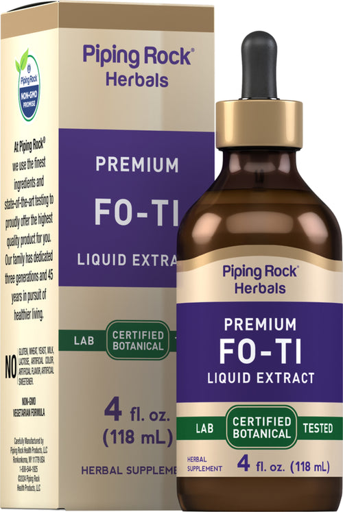 Bottle of Premium FO-TI Liquid Extract with packaging