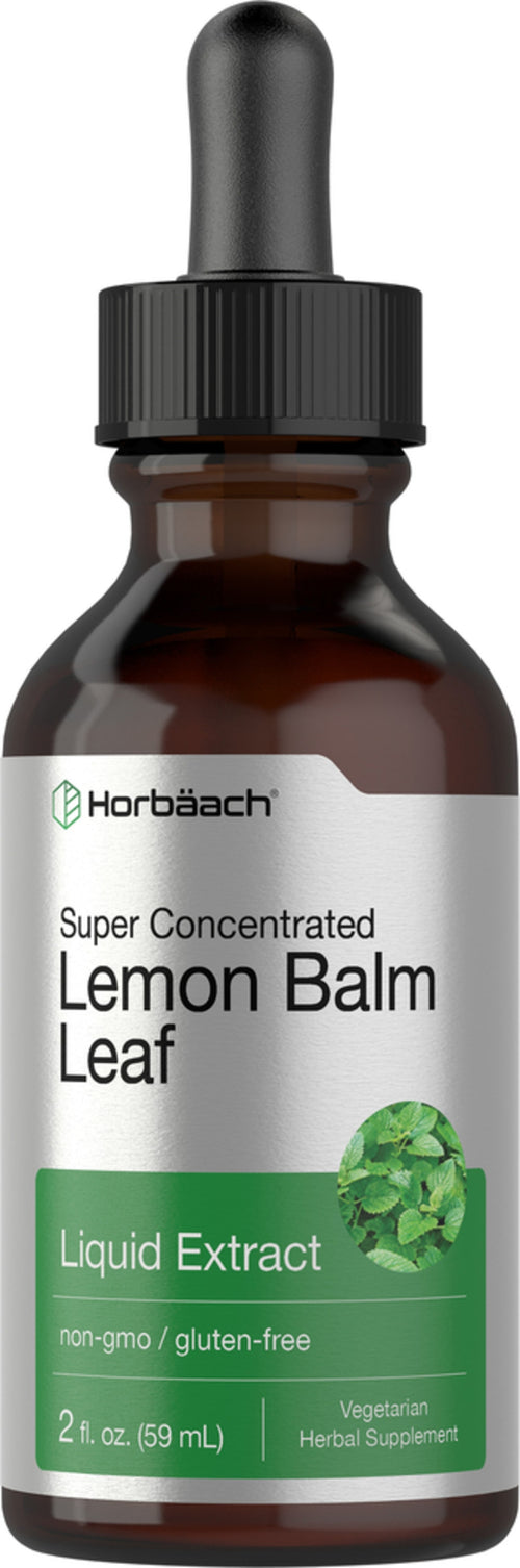 Bottle of Horbaach Lemon Balm Leaf Liquid Extract on a white background