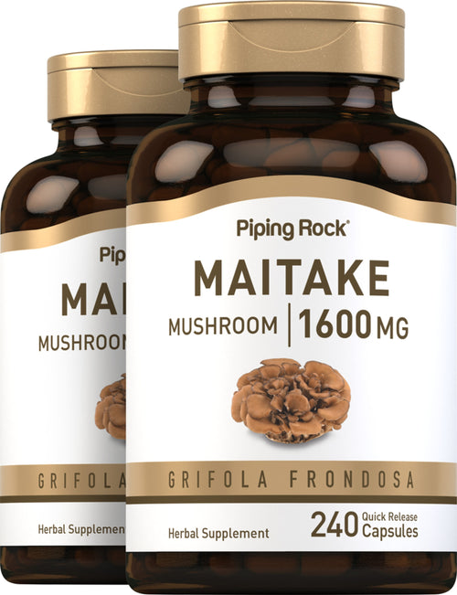 Ekstrakt z grzyba Maitake  1600 mg (na porcję) 240 Kapsułki o szybkim uwalnianiu 2 Butelki  