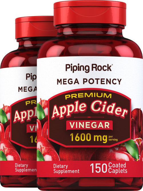 Mega Potency jabučni ocat  1600 mg (po obroku) 150 Kapsule s premazom 2 Boce  