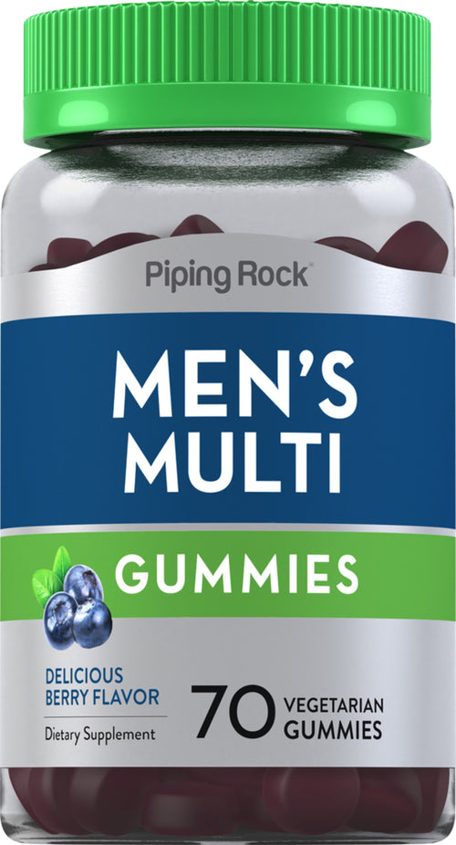 Men's Multivitamin + B-12 D3 & Zinc (Berry), 70 Vegetarian Gummies Bottle