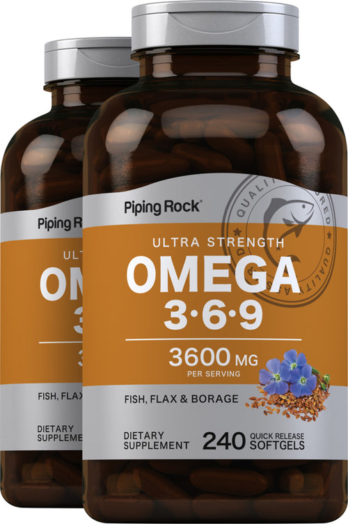 Multi Omega 3-6-9 hal, len és borágó 240 Gyorsan oldódó szoftgél 2 Palackok     