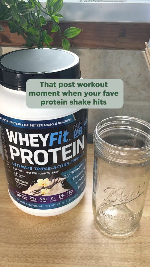 Whey Protein WheyFit (Rich Vanilla Milkshake), 2 lb (908 g) Bottle Video