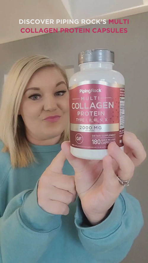 Multi Collagen Protein (Types I, II, III, V, X), 2000 mg (per serving), 180 Quick Release Capsules Video 1