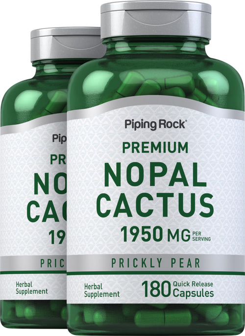 Kaktus opuntia ficus-indica 1300 mg (na porcijo) 180 Kapsule s hitrim sproščanjem 2 Steklenice    