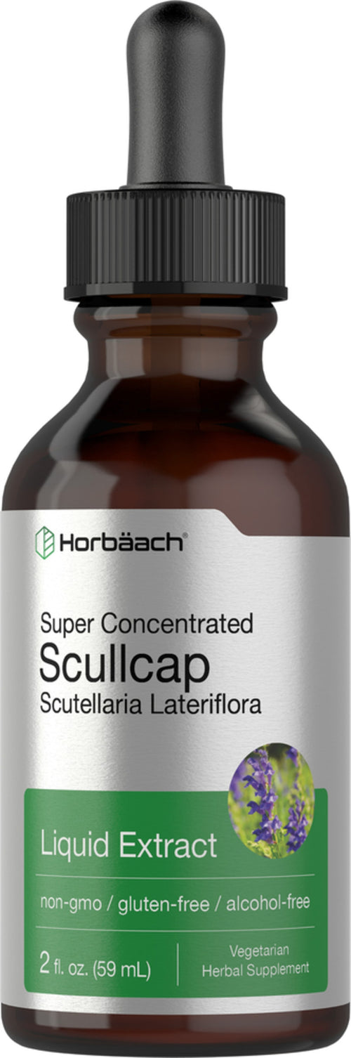 Herbbaech Scullcap liquid extract bottle on a white background