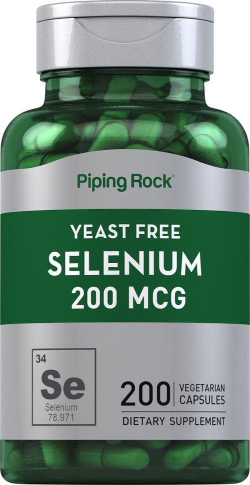 Selenium (Yeast Free), 200 mcg, 200 Vegetarian Capsules Bottle