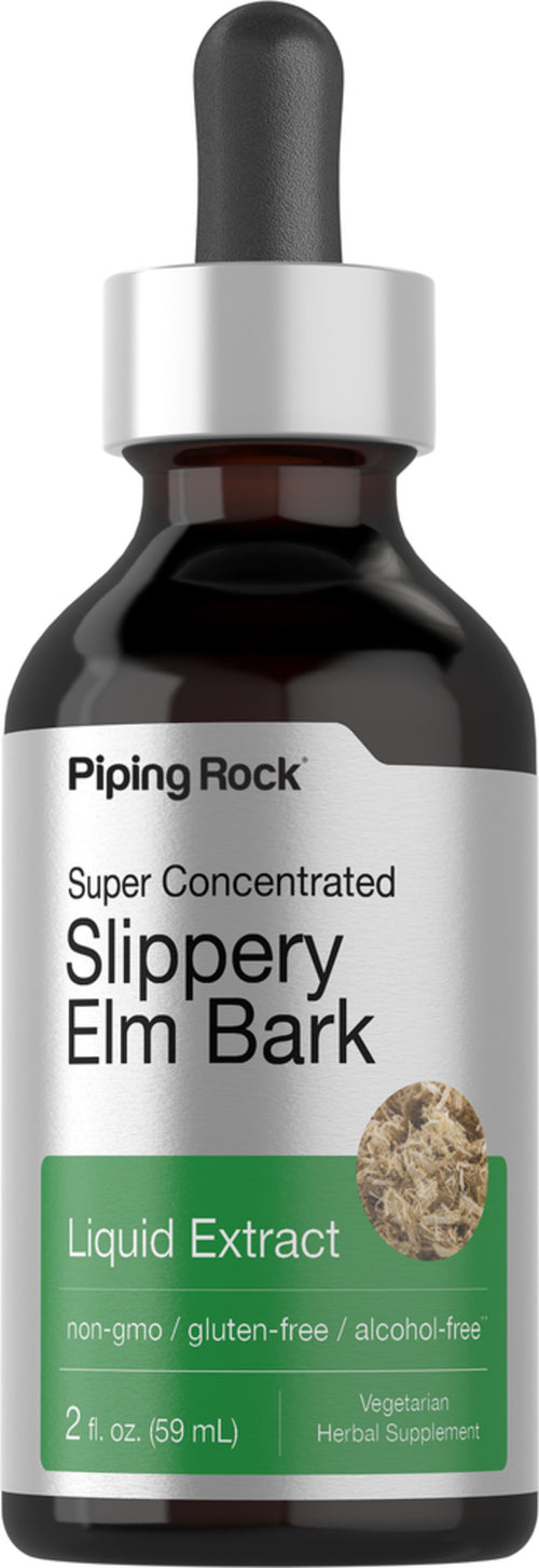Estratto Liquido di Olmo Scivoloso Senza Alcol, Flacone con Contagocce da 2 fl oz (59 mL)