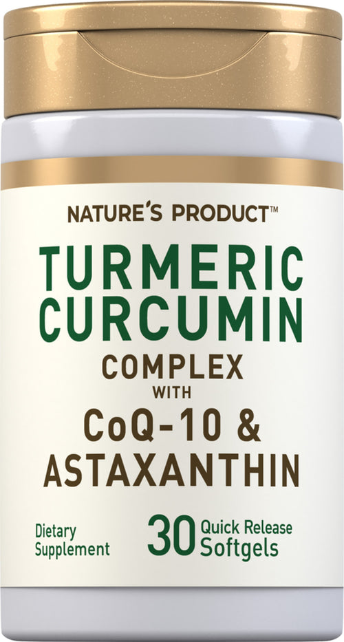 Kompleks kurkuminy z koenzymem Q-10 i astaksantyną, 30 kapsułek o szybkim uwalnianiu