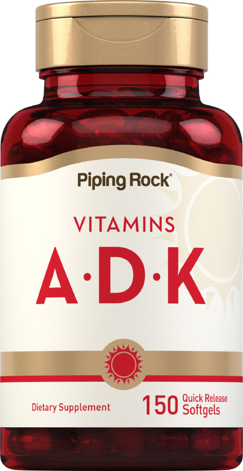 Vitamins A (1500 mcg) D (5000 IU) & K (800 mcg), 150 Quick Release Softgels Bottle