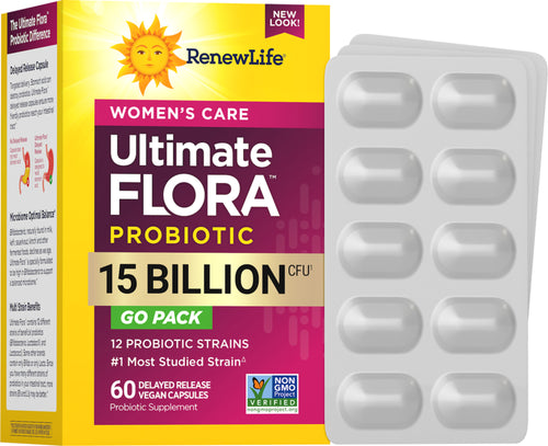 Women's Care Probiotic 15 Billion GO PACK, 60 Delayed Release Vegan Caps