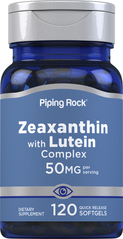 Zeaxanthin with Lutein Complex, 50 mg (per serving), 120 Quick Release Softgels Bottle