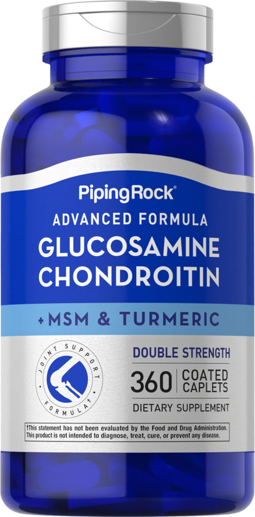 Modernstes Glucosamin-Chondroitin MSM Plus in doppelter Stärke Kurkuma 360 Überzogene Filmtabletten       